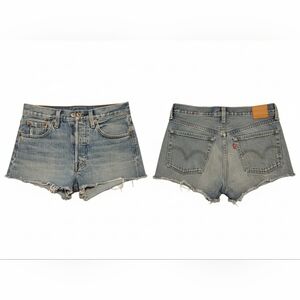 Levi's 501 High-Rise Distressed Denim Shorts